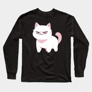 Angry Cat Morning Mood - Cat Lover Long Sleeve T-Shirt